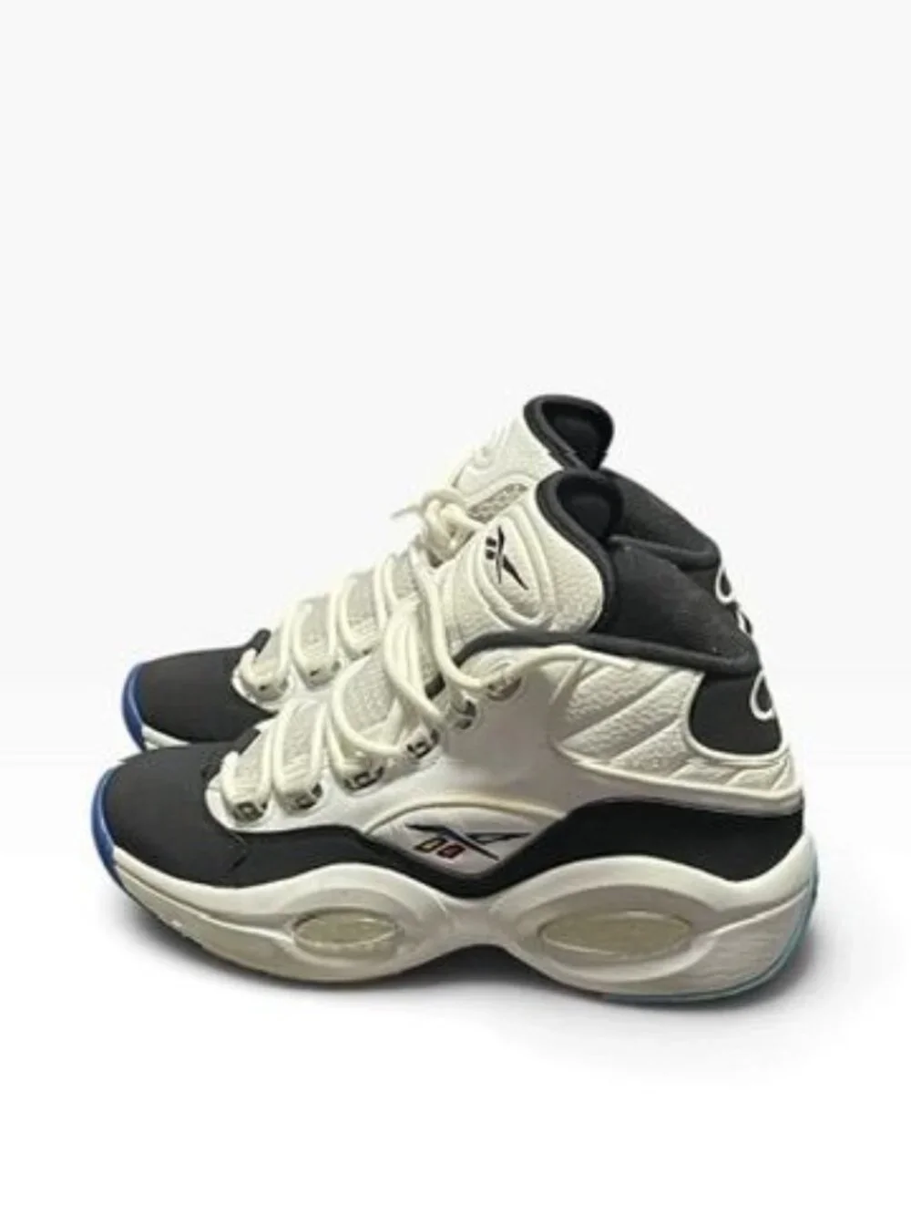 Reebok Question Mid Allen Iverson White Black Multicolor Sole Mens Size 8